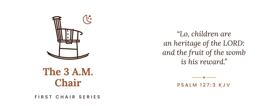 Mug design reading The 3 A.M. Chair with Psalm 127:3